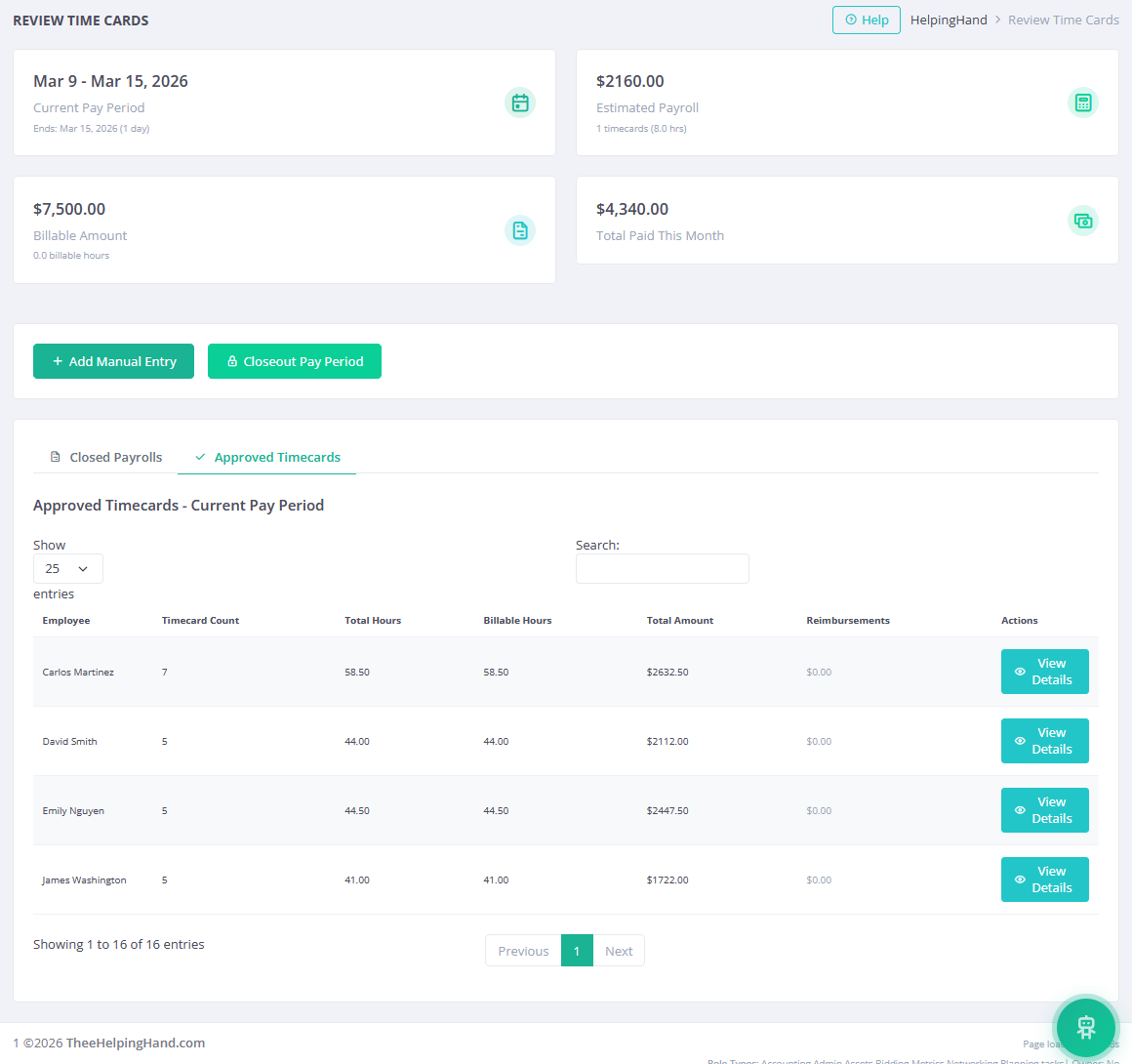 Time Tracking Dashboard